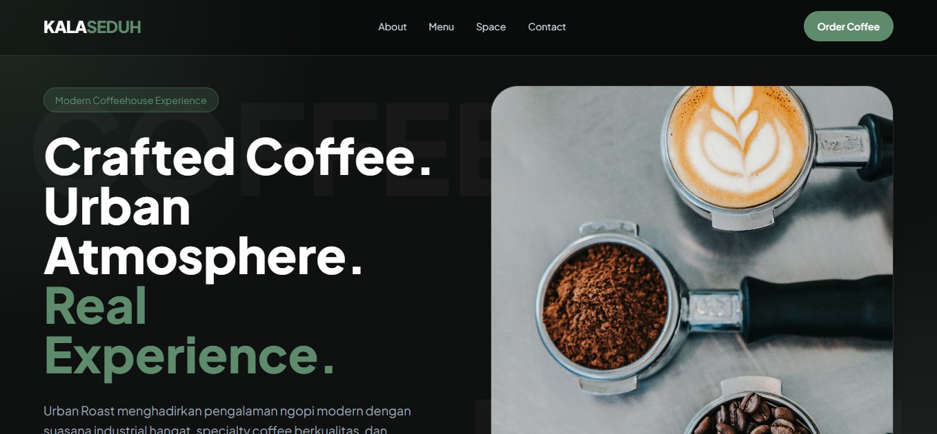 Cafe Kala Seduh - Café Brand & Menu Website